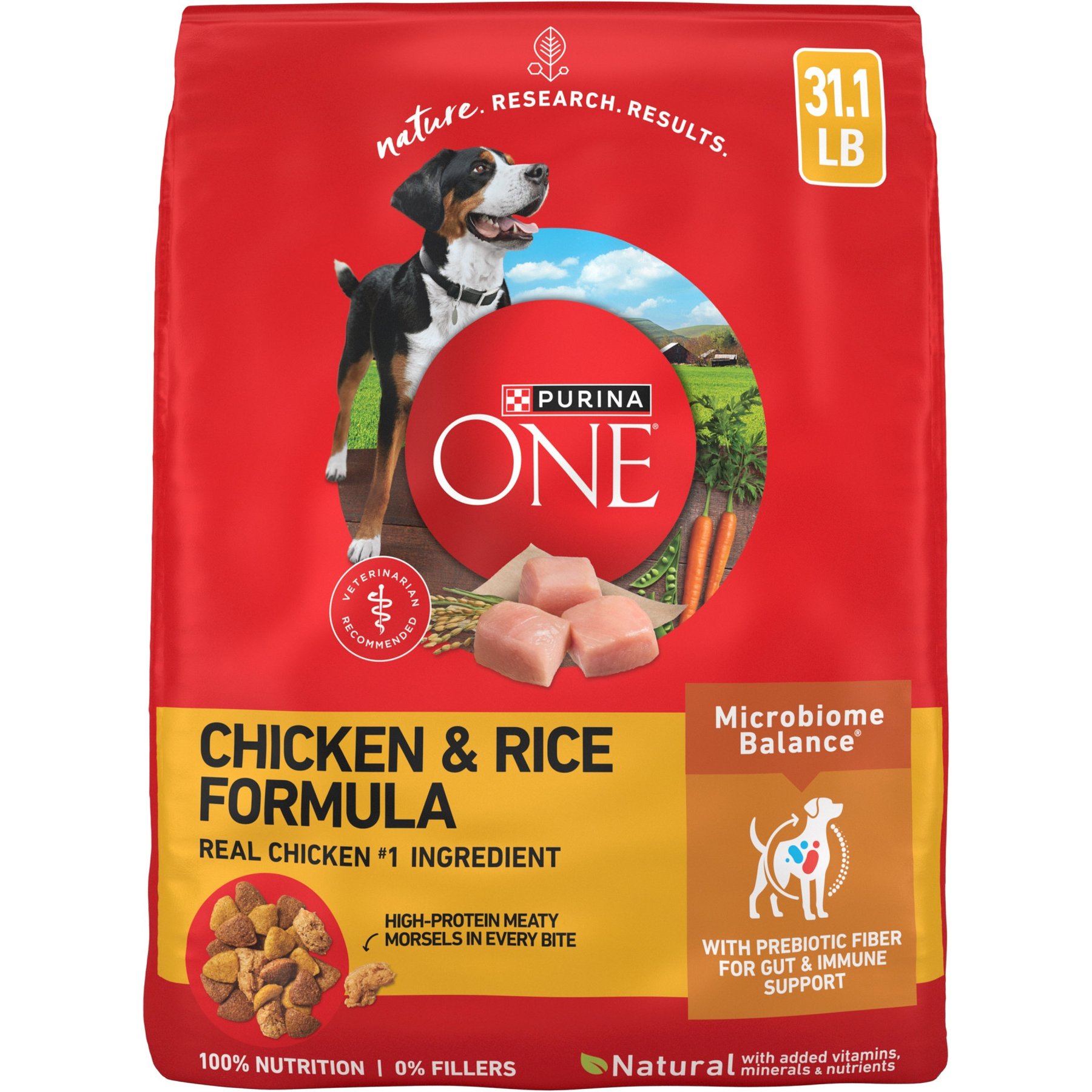 Purina ONE SmartBlend Chicken & Rice Premium Dry Dog Food, 31.1-lb bag