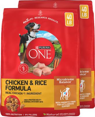 PURINA ONE チキン　3kg PURINA ONE Chicken & Rice Formula High-Protein Dry Dog Food, 80-lb