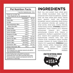 Purina ONE Natural Small Bites Beef & Rice Formula High-Protein Dog Food, 31.1-lb bag