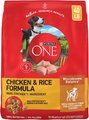 Purina ONE Chicken & Rice Formula High-Protein Dry Dog Food, 40-lb bag