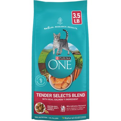 Purina ONE Purina ONE Tender Selects Blend with Real Salmon Natural Dry Cat Food, 3.5-lb bag