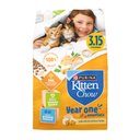 Kitten Chow Year One Essentials Nutrients with Real Chicken High-Protein Kitten Dry Cat Food, 3.15-lb bag