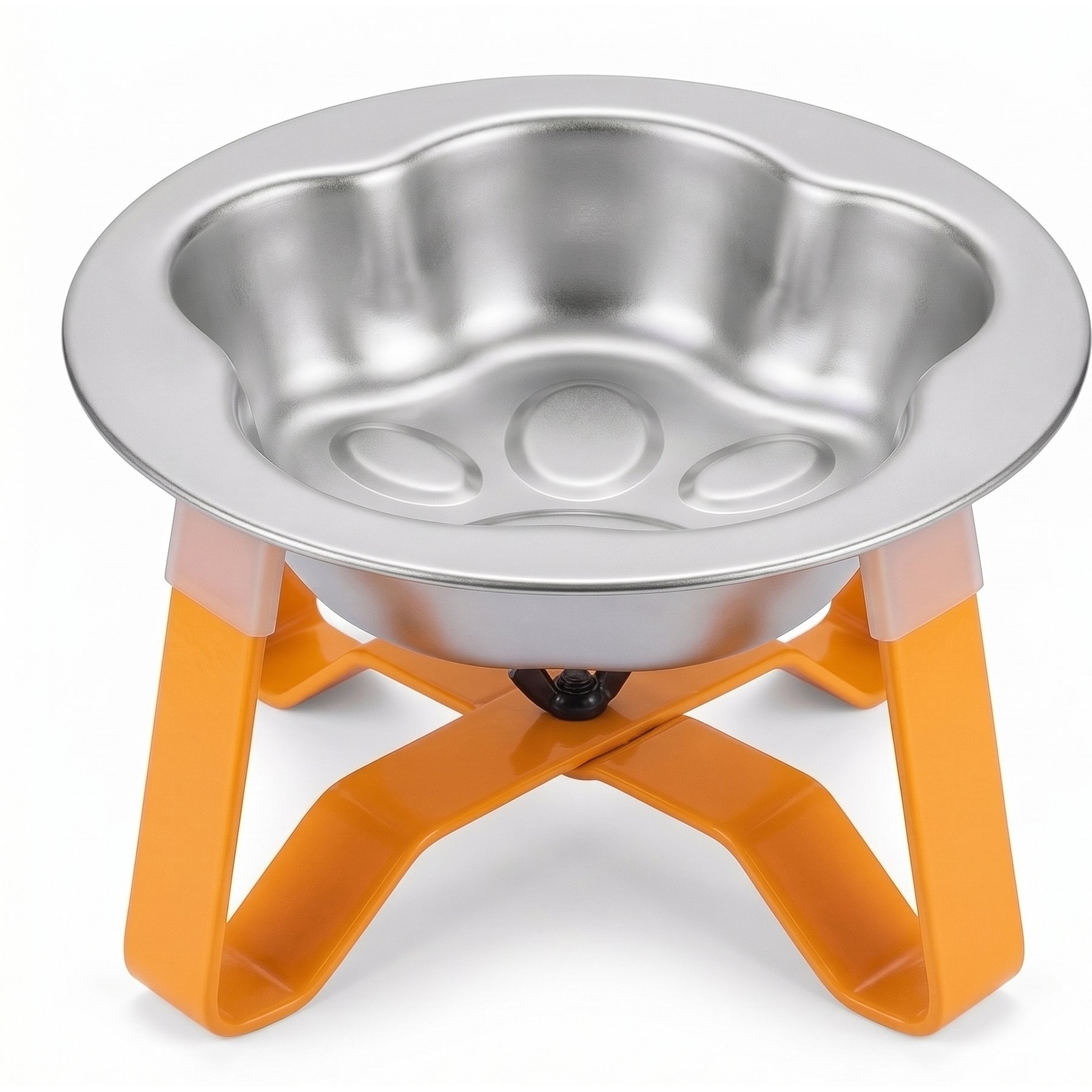 Casfuy Chic Elevated Stainless Steel Dog & Cat Bowl, 4-cup