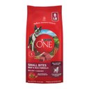 Purina ONE Natural Small Bites Beef & Rice Formula High-Protein Dog Food, 8-lb bag