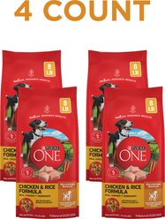 Purina ONE Chicken & Rice Formula High-Protein Dry Dog Food, 8-lb bag slide 2 of 9