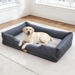 BingoPaw Orthopedic Bolster Dog Bed, Grey, XXX-Large