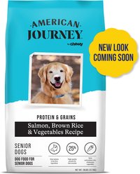 American Journey Protein & Grains Senior Salmon, Brown Rice & Vegetables Recipe Dry Dog Food (NEW LOOK COMING SOON), 28-lb bag