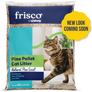 Frisco Pine Pellet Unscented Non-Clumping Wood Cat Litter (NEW LOOK COMING SOON), 40-lb bag