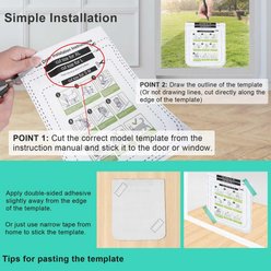 Kylinsure Mate 4-Way Locking Cat Flap with Door Liner, Black, X-Large slide 2 of 9