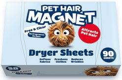 Trusty Paws Free & Clear Dog & Cat Hair Magnet Dryer Sheet, 90 count slide 1 of 7