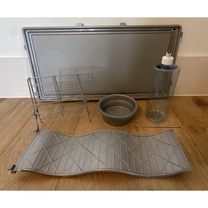 Zylina Healthy Habitat Smallpet Cage with Deluxe Kit, Teal/Black, 24 x 60-in