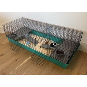 Zylina Healthy Habitat Smallpet Cage with Deluxe Kit, Teal/Black, 24 x 60-in