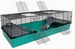 Zylina Healthy Habitat Smallpet Cage with Deluxe Kit, Teal/Black, 24 x 60-in