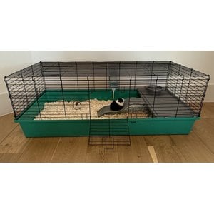 Zylina Healthy Habitat Smallpet Cage with Deluxe Kit, Teal/Black, 24 x 48-in