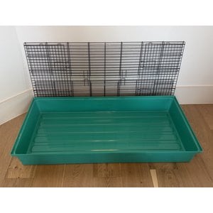 Zylina Healthy Habitat Smallpet Cage with Deluxe Kit, Teal/Black, 24 x 48-in