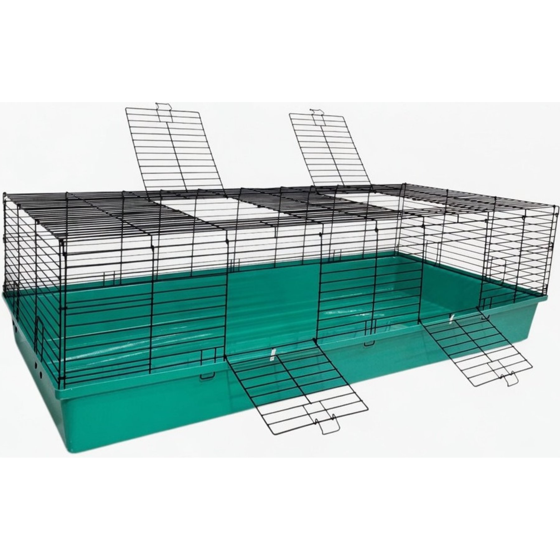 Zylina Healthy Habitat Smallpet Cage, Teal/Black, 24 x 60-in