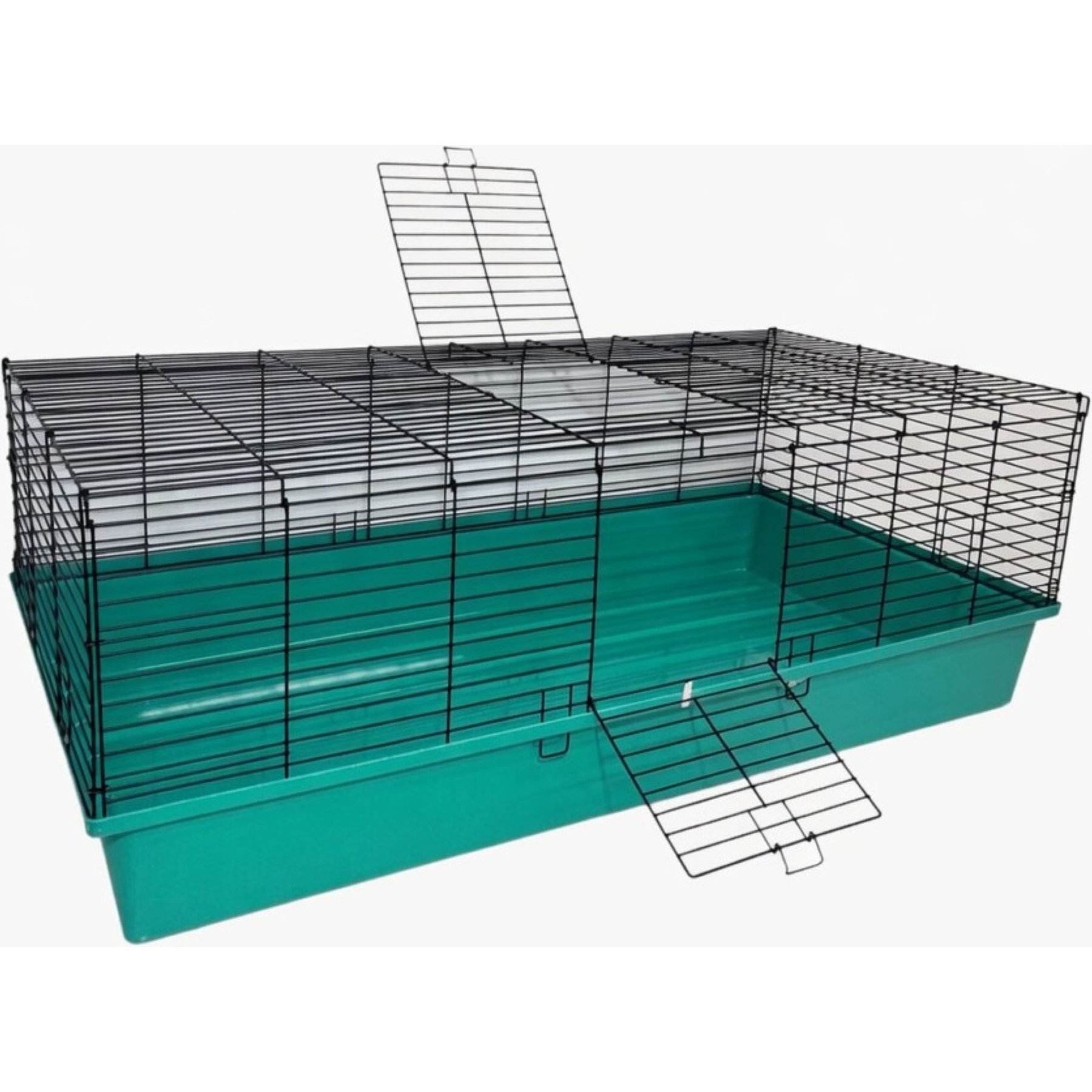 Zylina Healthy Habitat Smallpet Cage, Teal/Black, 24 x 48-in