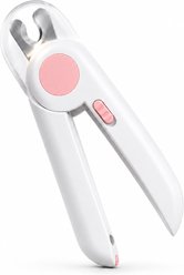 NonoPets Professional Safety Guard Non-Slip Handle Grooming Tool Dog Nail Clipper, Pink, 5.8 x 1.7-in