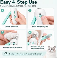 NonoPets Adjustable Safety Guard Anti-Splash Design Dog & Cat Nail Clipper, 1 to 3.5 mm, Pink slide 2 of 9