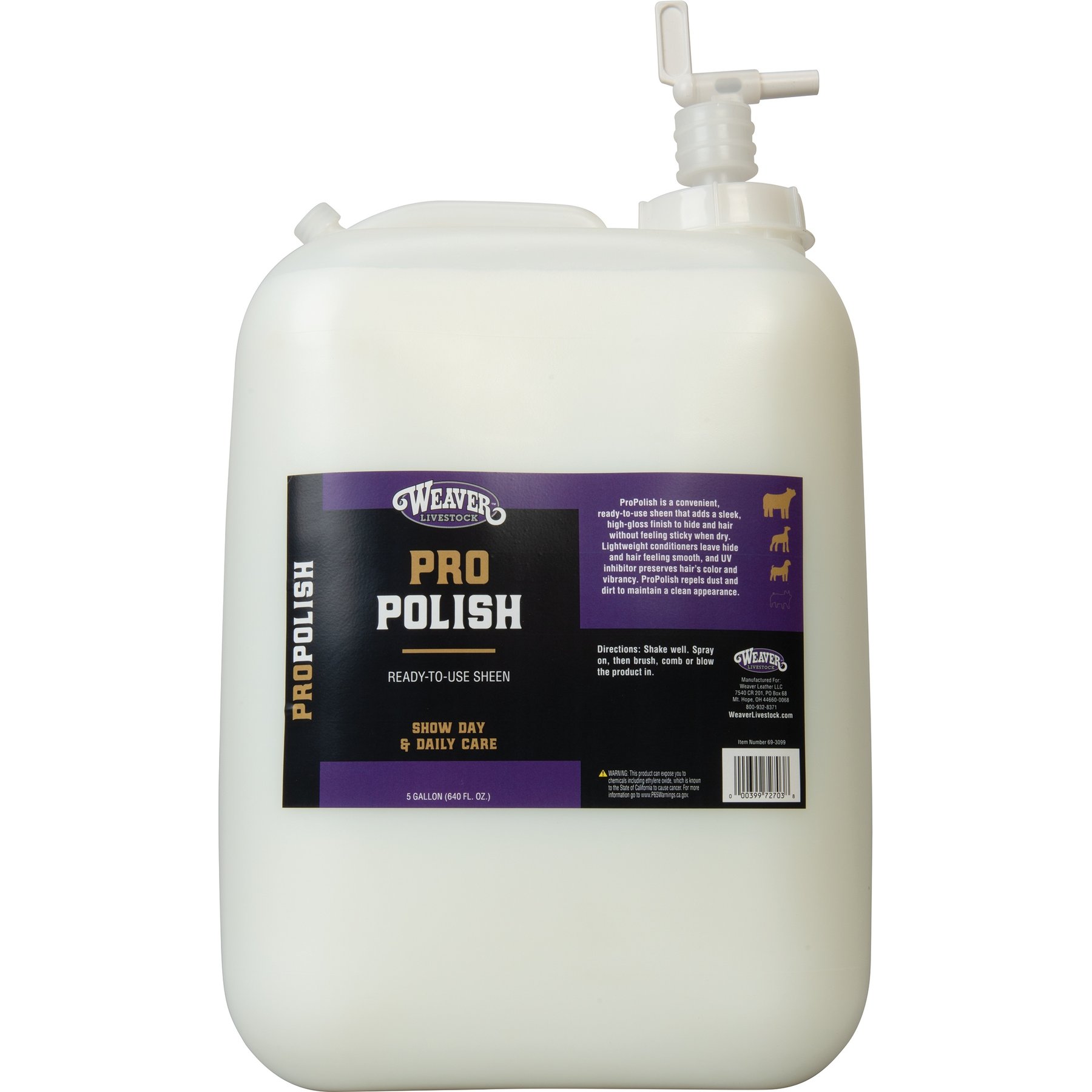 Weaver Livestock Stierwalt ProPolish Farm Animal Shampoo, 5-gal bottle