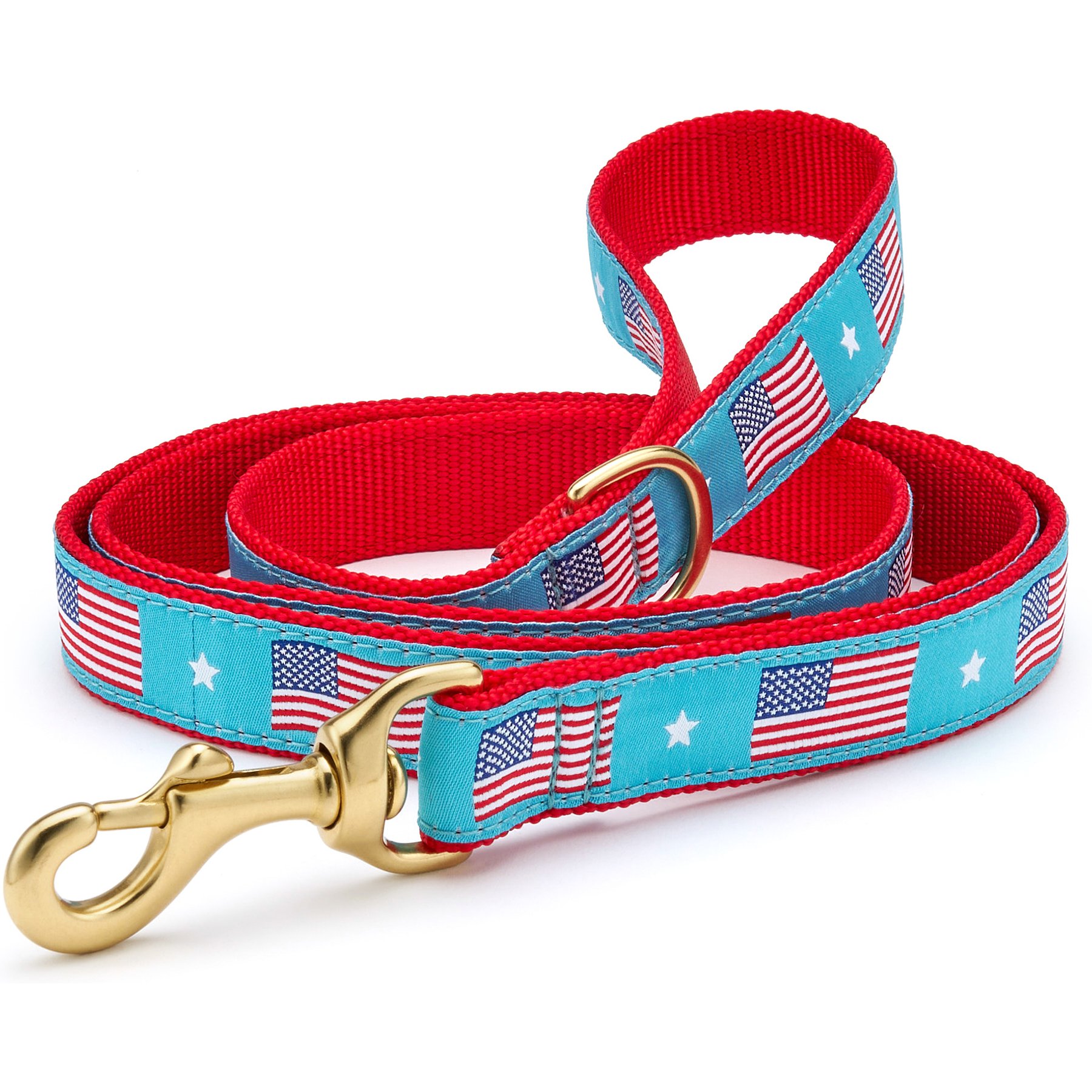 Up Country Flag Day Dog Leash, 5-ft long, 1-in wide