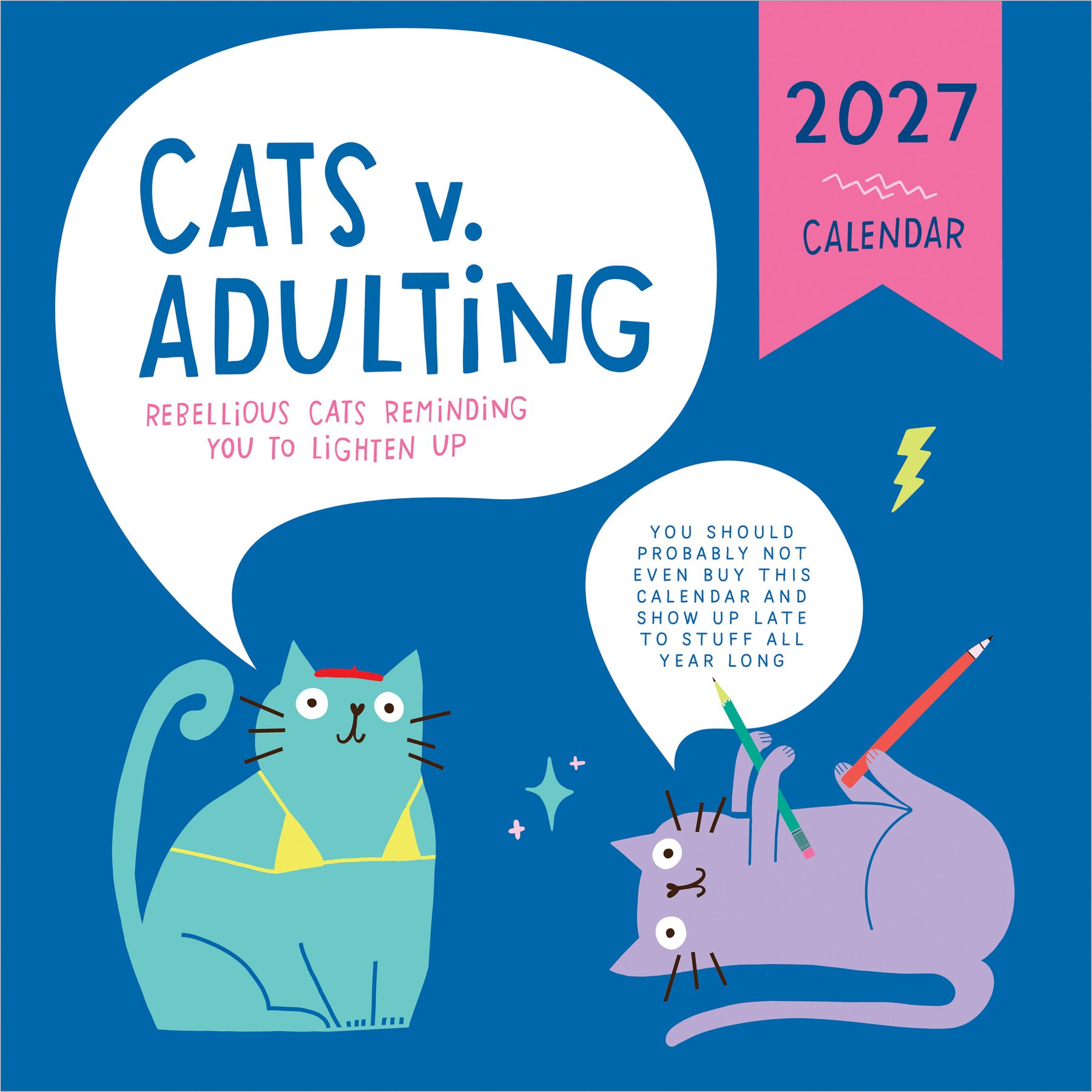 2027 Cat vs Adulting Wall Calendar