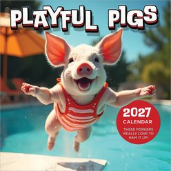 2027 Playful Pigs Wall Calendar