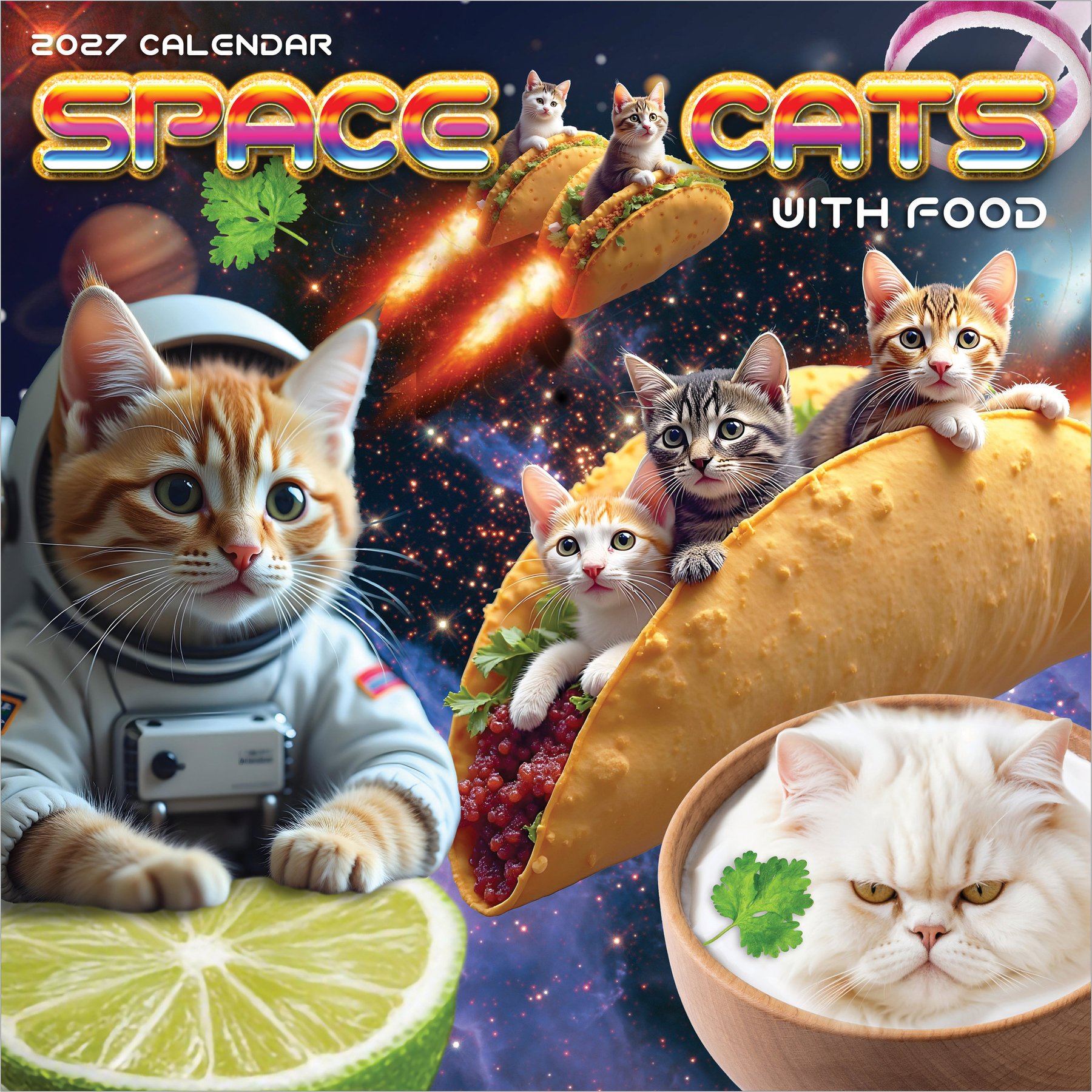 2027 Space Cats Wall Calendar