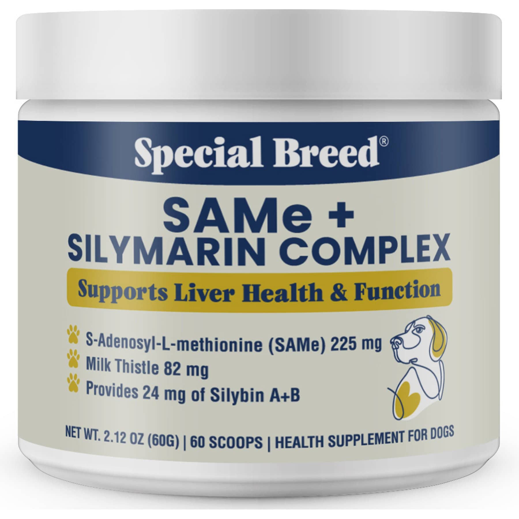 Special Breed Milk Thistle Liver Care Powder Vitamins for Dogs, 2.12-oz