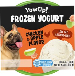 YowUp! Frozen Yogurt Low Fat Chicken & Apple Lickable Dog Treats, 3.9-oz pouch