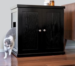 The Refined Feline Refined Deluxe Cat Litter Box, Ebony, Large