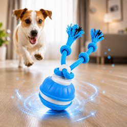 Purr Harbor Smart Interactive with Rope Exercise Motion Dog Toy, Blue