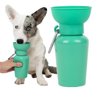 MORA PETS Portable Drinking Feeder Silicone Dog Water Bottle, 18.6