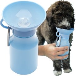 Springland Travel Dog & Cat Water Bottle, Sky Blue, 15-oz