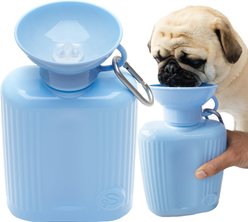 Springland Growler Travel Dog & Cat Water Bottle, Sky Blue, 44-oz