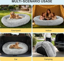 LovMor Extra Large Cooling Dog Bed with Mat, Grey, 71 x 45-in slide 2 of 8