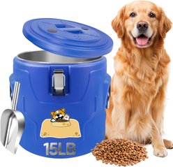 Newget Dog Food Storage Container & Scoop, 15-lb