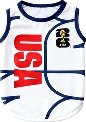 FIFA WC26 USA Machine Washable Dog T-Shirt, White, Medium