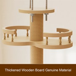 W-Jopns Floor to Ceiling 98 to 110-in Adjustable Cat Tree, Gray slide 2 of 9