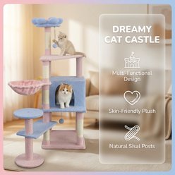 W-Jopns Charming Floral 56-in Cat Tree & Condo, Blue slide 2 of 9