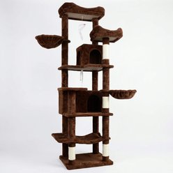 W-Jopns 68-in Tall Multi-Level Cat Tree, Brown