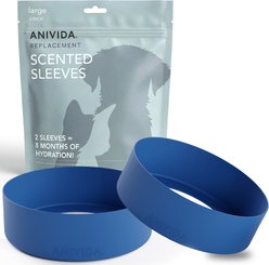 Anivida Bowl Peanut Butter Scented Dog Replacement Sleeve, Blue, 2 count, Large