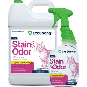 EcoStrong Cat Stain & Odor Eliminator Spray, 1-gal jug & 32-fl oz bottle
