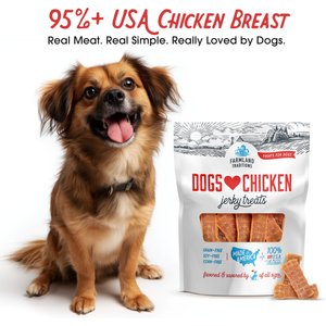 Farmland Traditions USA Dogs Love Chicken Grain-Free Jerky Strips Dog Treats, 3-lb bag