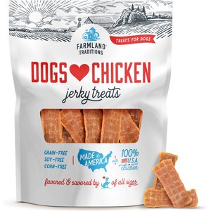 Farmland Traditions USA Dogs Love Chicken Grain-Free Jerky Strips Dog Treats, 3-lb bag