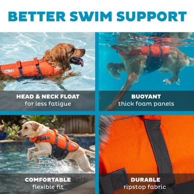 Show full view: Outward Hound Granby RipStop Dog Life Jacket, Large, Bright Orange slide 4 of 12
