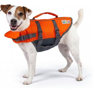 Outward Hound Granby RipStop Dog Life Jacket, Small, Bright Orange