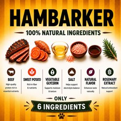 American Pet Food Hambarker All Natural Grain-Free Dog Treat, 5-oz bag, 15 count slide 2 of 7