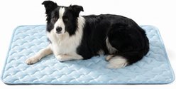 MIXJOY Thin Non-Slip Bottom Machine-Washable Cooling Dog Mat, Light Blue, Large