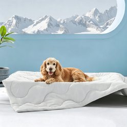 MIXJOY Machine Washable Soft Material Cooling Dog & Cat Blanket, Pearl Grey, Large: 50 x 41-in